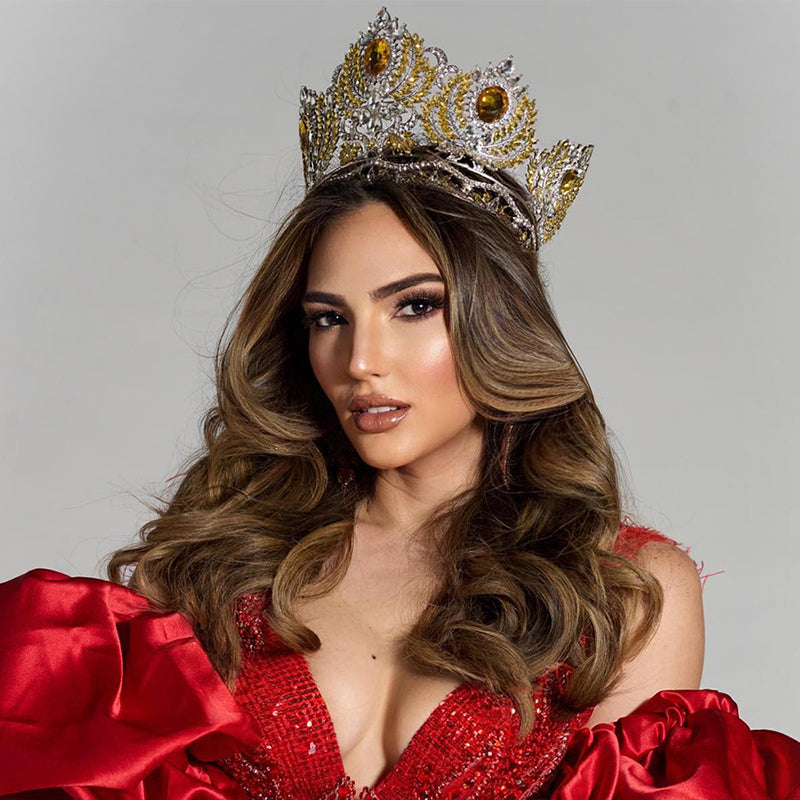 Large Diamond Crown Tiara Beauty Pageant Miss World Universe Princess Bridal Wedding Birthday Crystals Hair Accessory