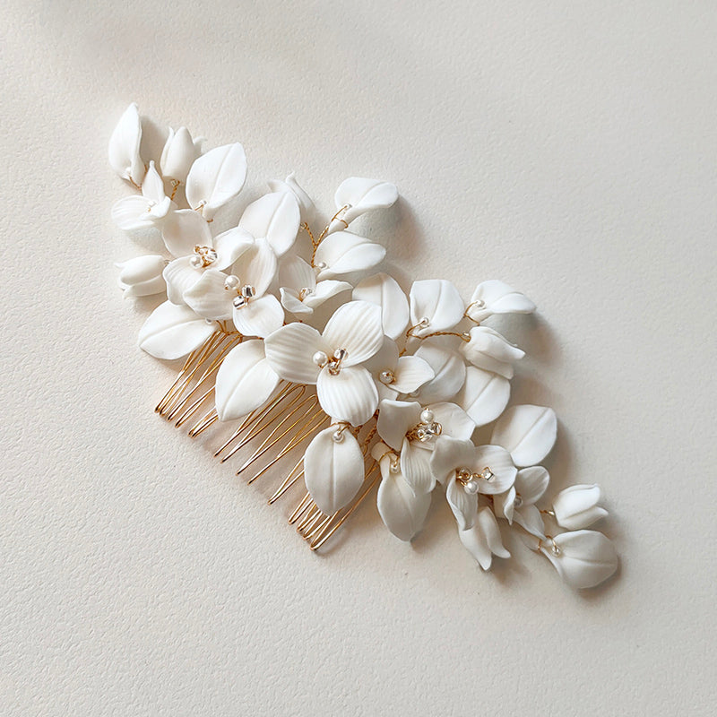 Romantic Foral Bridal Hair Comb