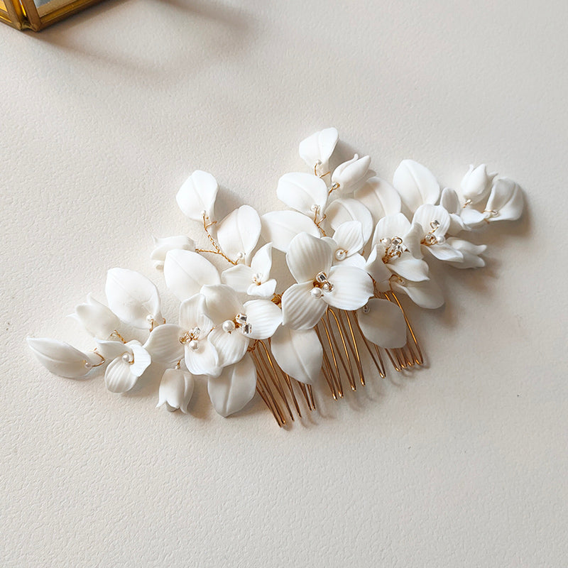 Romantic Foral Bridal Hair Comb
