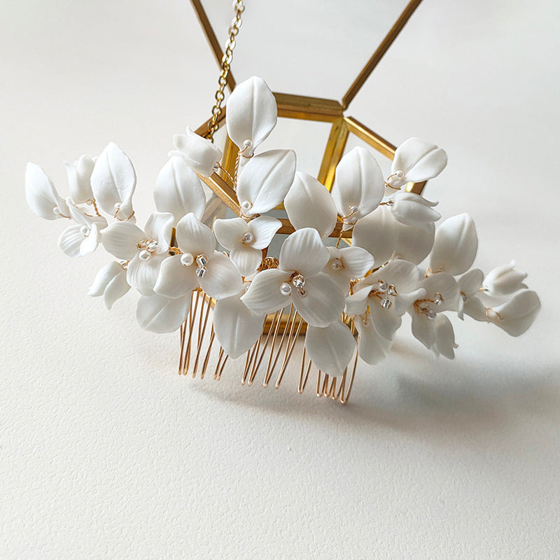 Romantic Foral Bridal Hair Comb