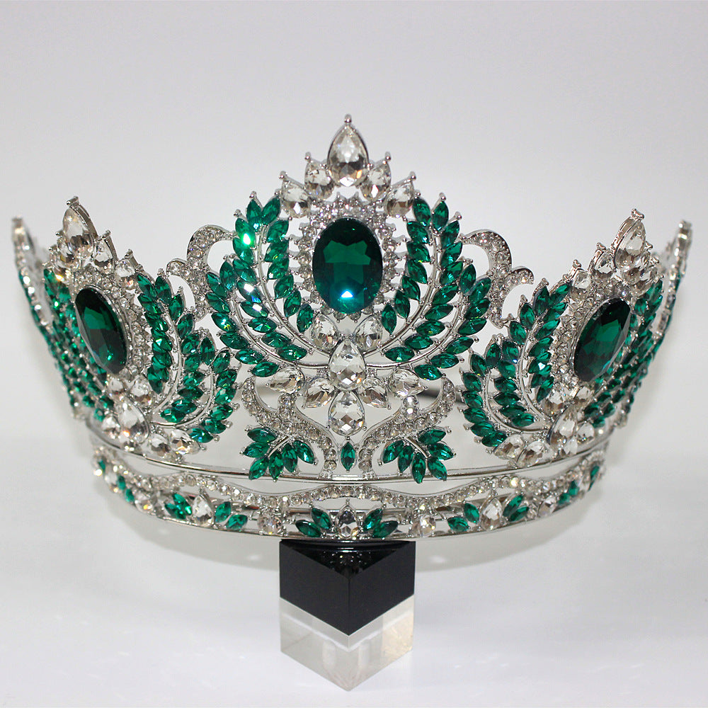 Large Diamond Crown Tiara Beauty Pageant Miss World Universe Princess Bridal Wedding Birthday Crystals Hair Accessory