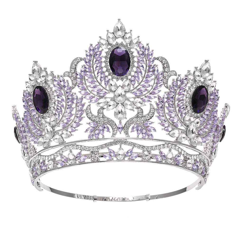 Large Diamond Crown Tiara Beauty Pageant Miss World Universe Princess Bridal Wedding Birthday Crystals Hair Accessory