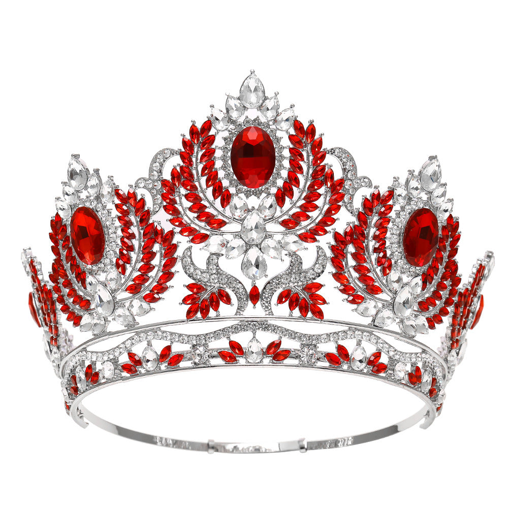 Large Diamond Crown Tiara Beauty Pageant Miss World Universe Princess Bridal Wedding Birthday Crystals Hair Accessory