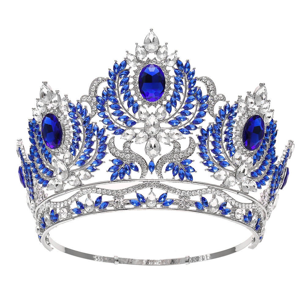 Large Diamond Crown Tiara Beauty Pageant Miss World Universe Princess Bridal Wedding Birthday Crystals Hair Accessory