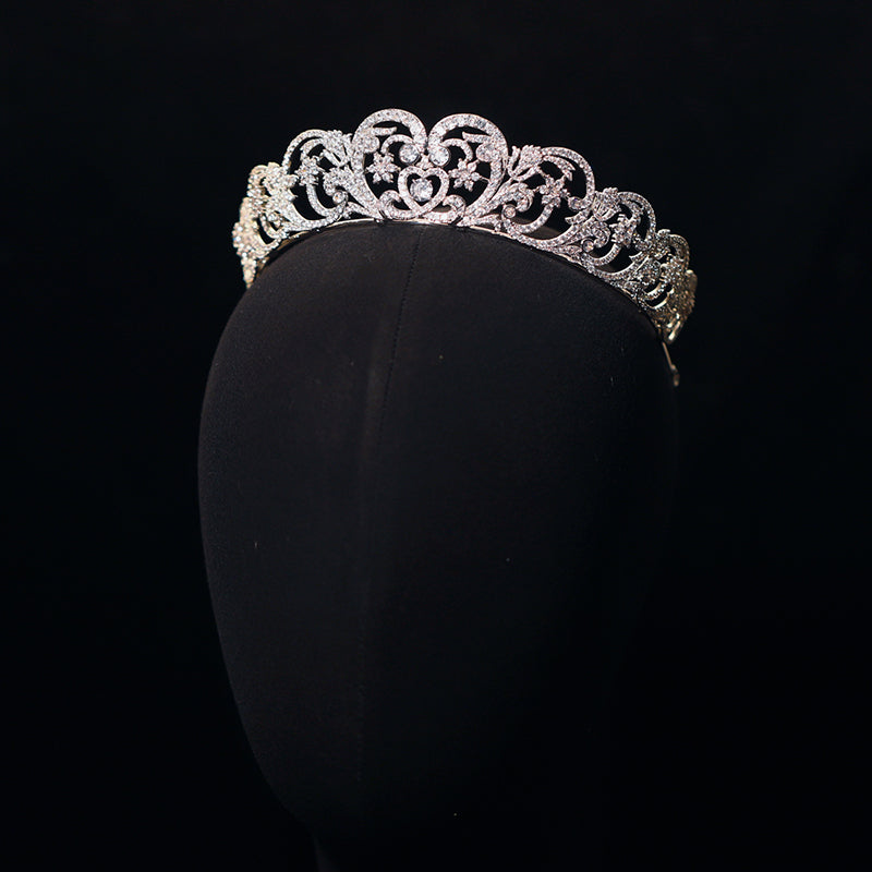 Luxury Bridal Hair Accessories Crown Cubic Zirconia Royal Replica Wedding Tiara