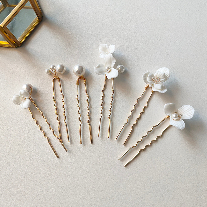 Cute Romantic Hair Pin 6pcs Set