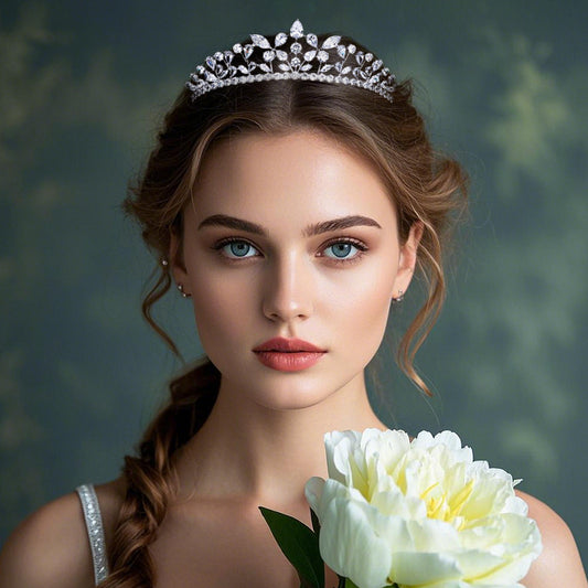 CZ Zircon Wedding and Quinceanera Tiara Crown