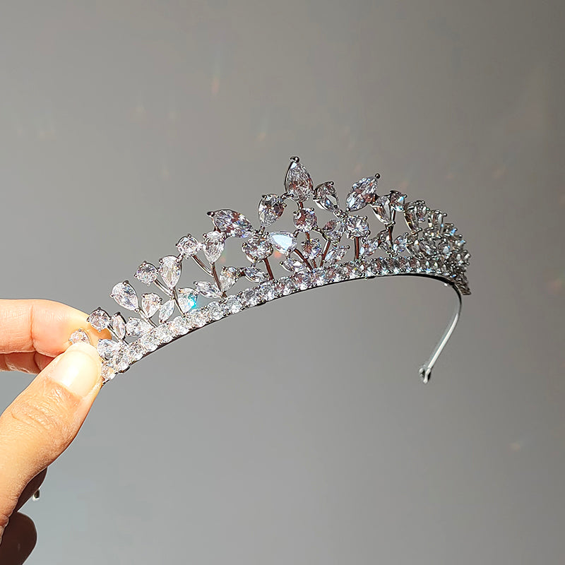 CZ Zircon Wedding and Quinceanera Tiara Crown
