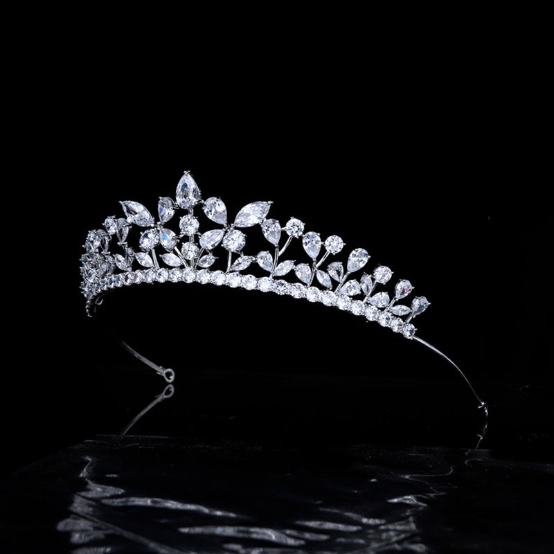 CZ Zircon Wedding and Quinceanera Tiara Crown
