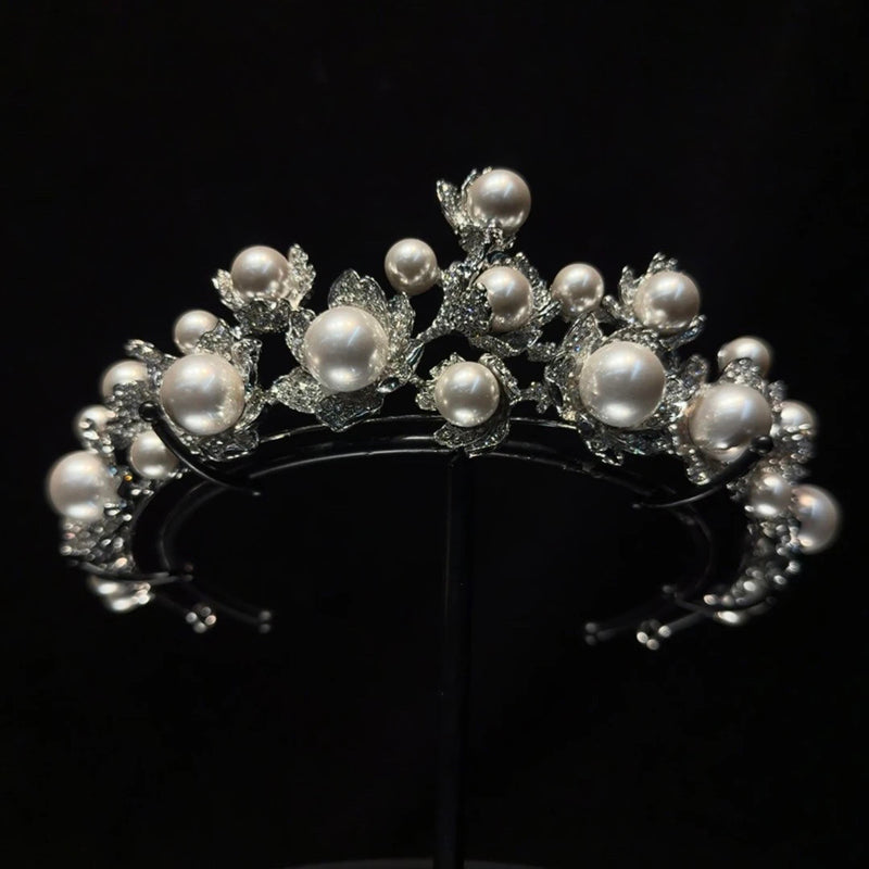 Timeless Pearl Crown Hairband for Wedding,Birthday,Coming of age,Photoshootes