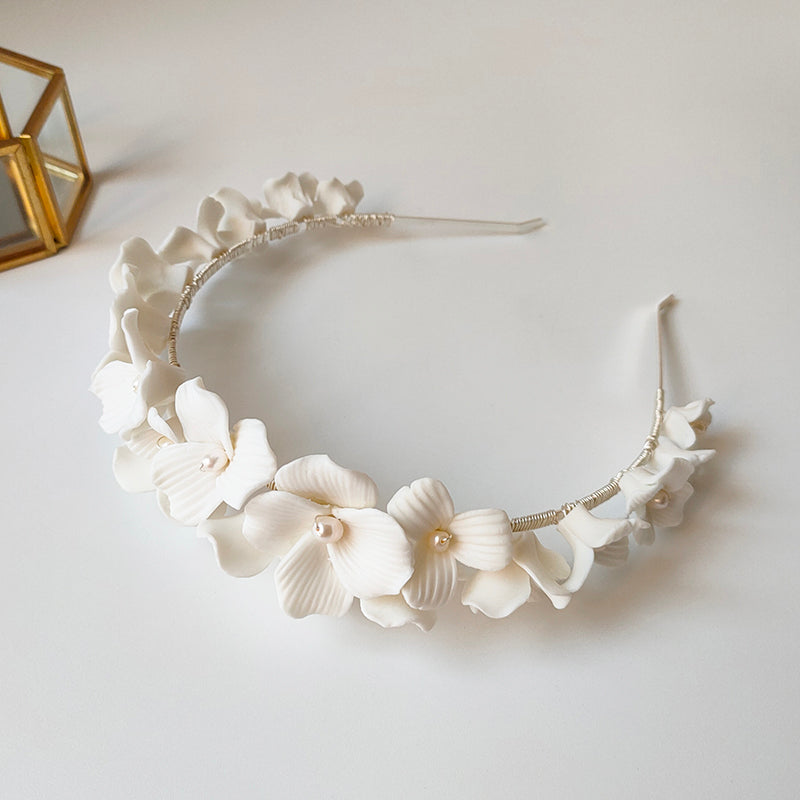 Elegant Floral Hair Band Tiara For Bridal