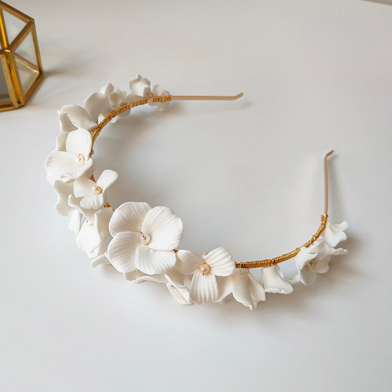 Elegant Floral Hair Band Tiara For Bridal