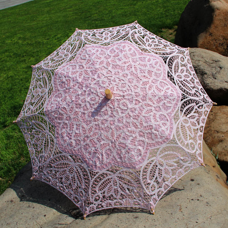 Embroidery Lace Parasols | Elegant Sun Protection for Weddings, Tea Parties & Stylish Strolls