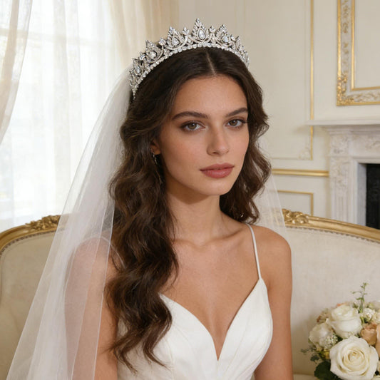 Classic Princess Birthday Engagement Tiara Zircon Crown