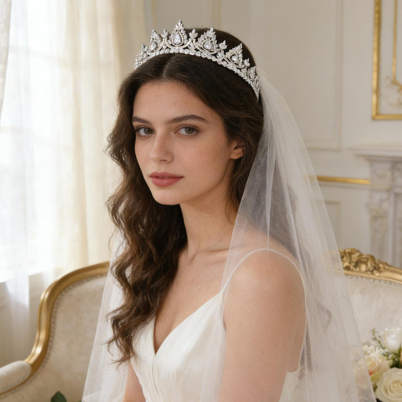 Classic Princess Birthday Engagement Tiara Zircon Crown