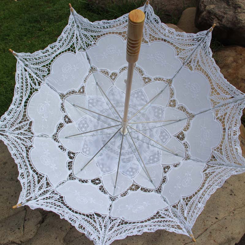 Bridal Lace Parasol - "Reawakening Romance" Collection | Handmade Wedding Umbrella in White, Beige, or Black