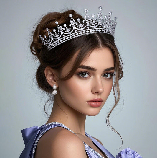 Starlight shining AAA zirconia crown is suitable for weddings, parties, quinceanera