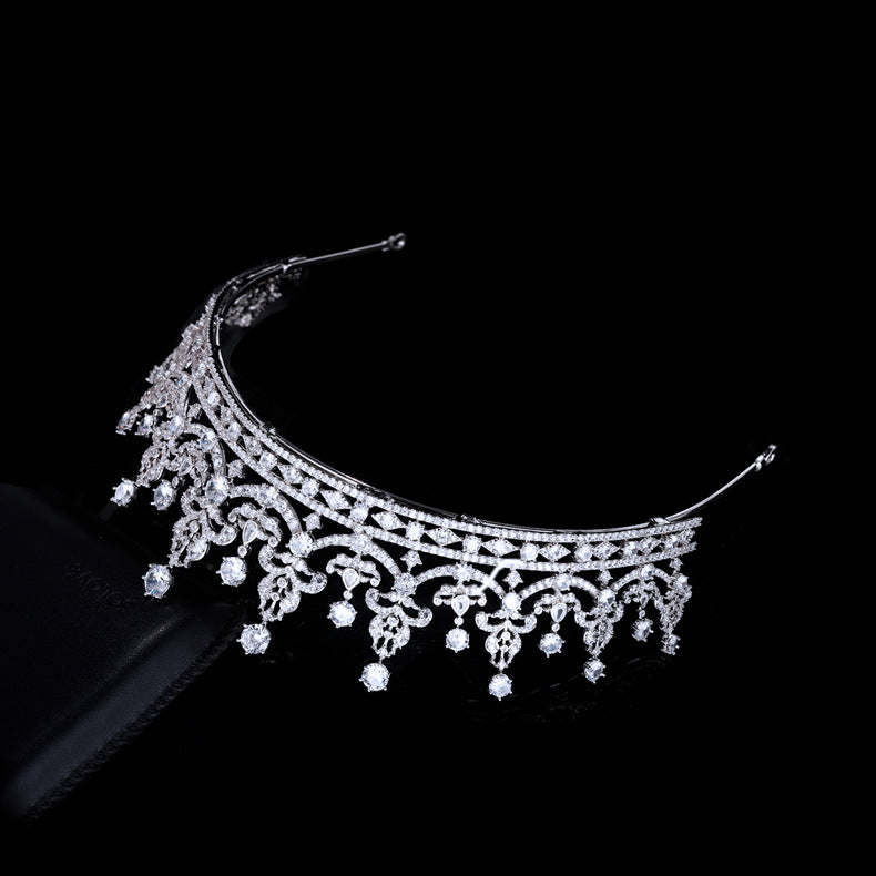Starlight shining AAA zirconia crown is suitable for weddings, parties, quinceanera