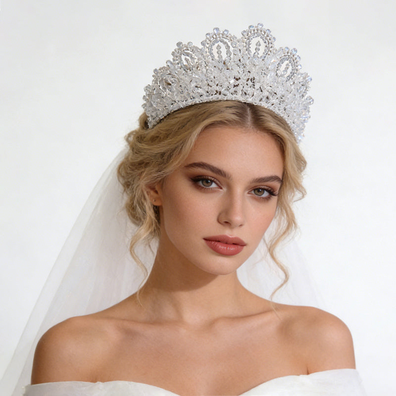 Sparkling Crystal Big Crown Queen Tiaras