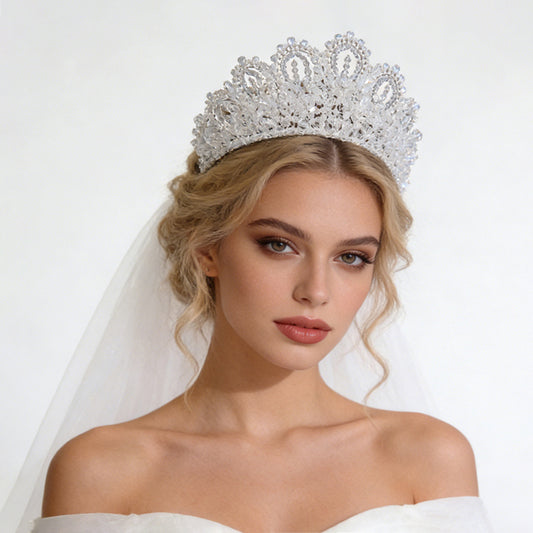 Sparkling Crystal Big Crown Queen Tiaras