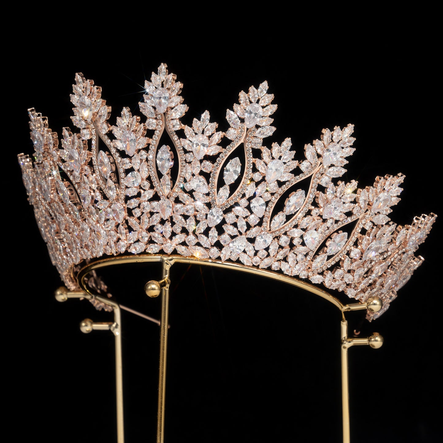 Luxurious Zircon Diamond Crown for Bridal Wedding Bithday Quinceanra