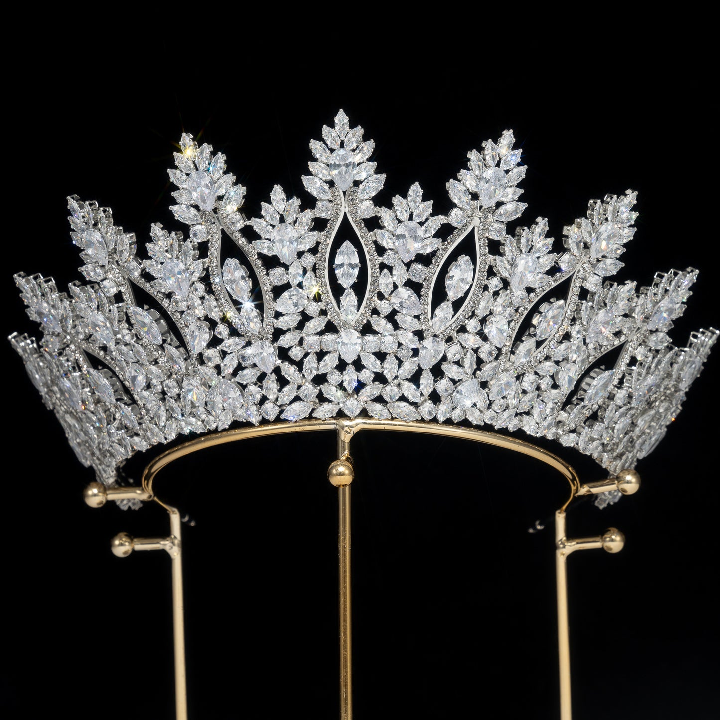 Luxurious Zircon Diamond Crown for Bridal Wedding Bithday Quinceanra