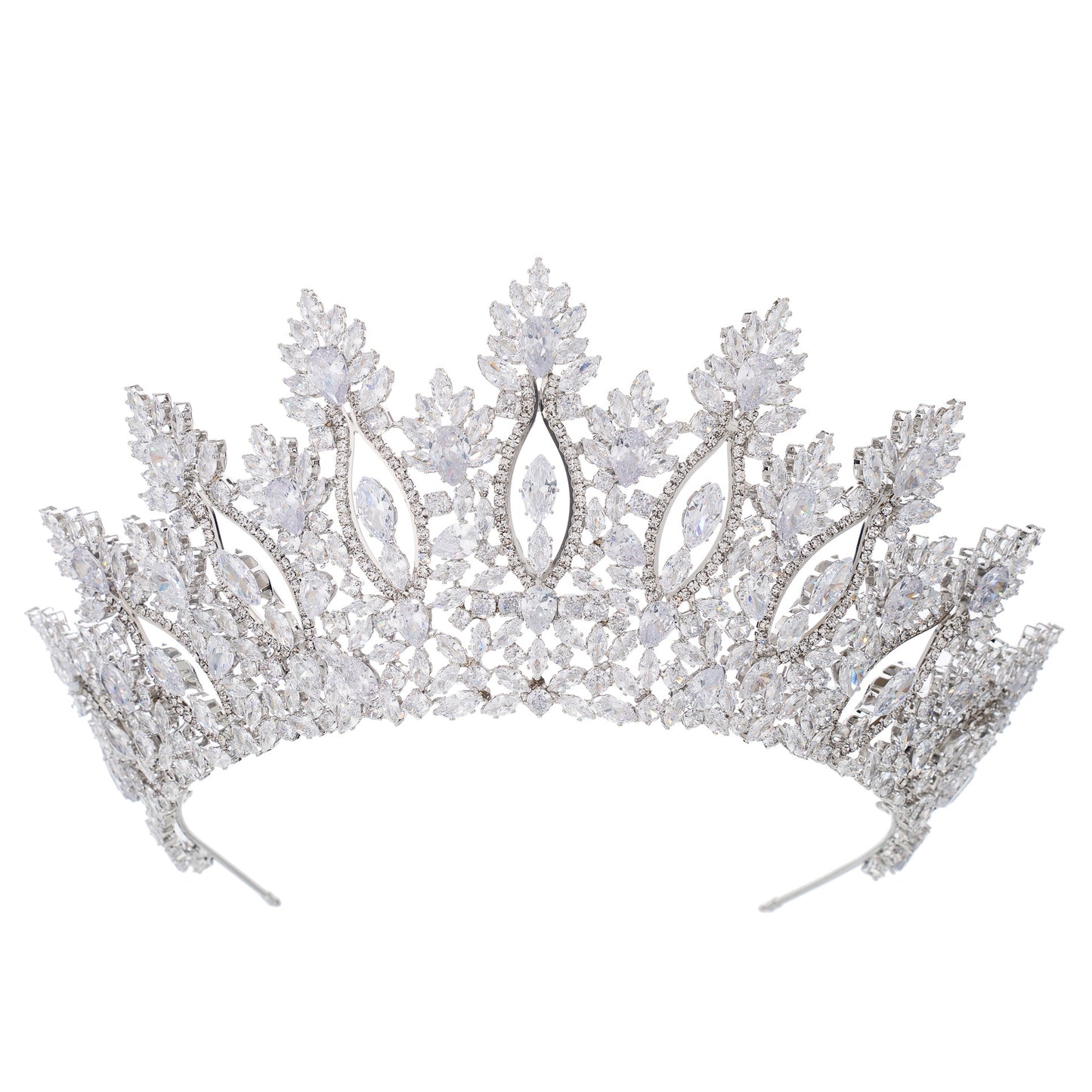 Luxurious Zircon Diamond Crown for Bridal Wedding Bithday Quinceanra