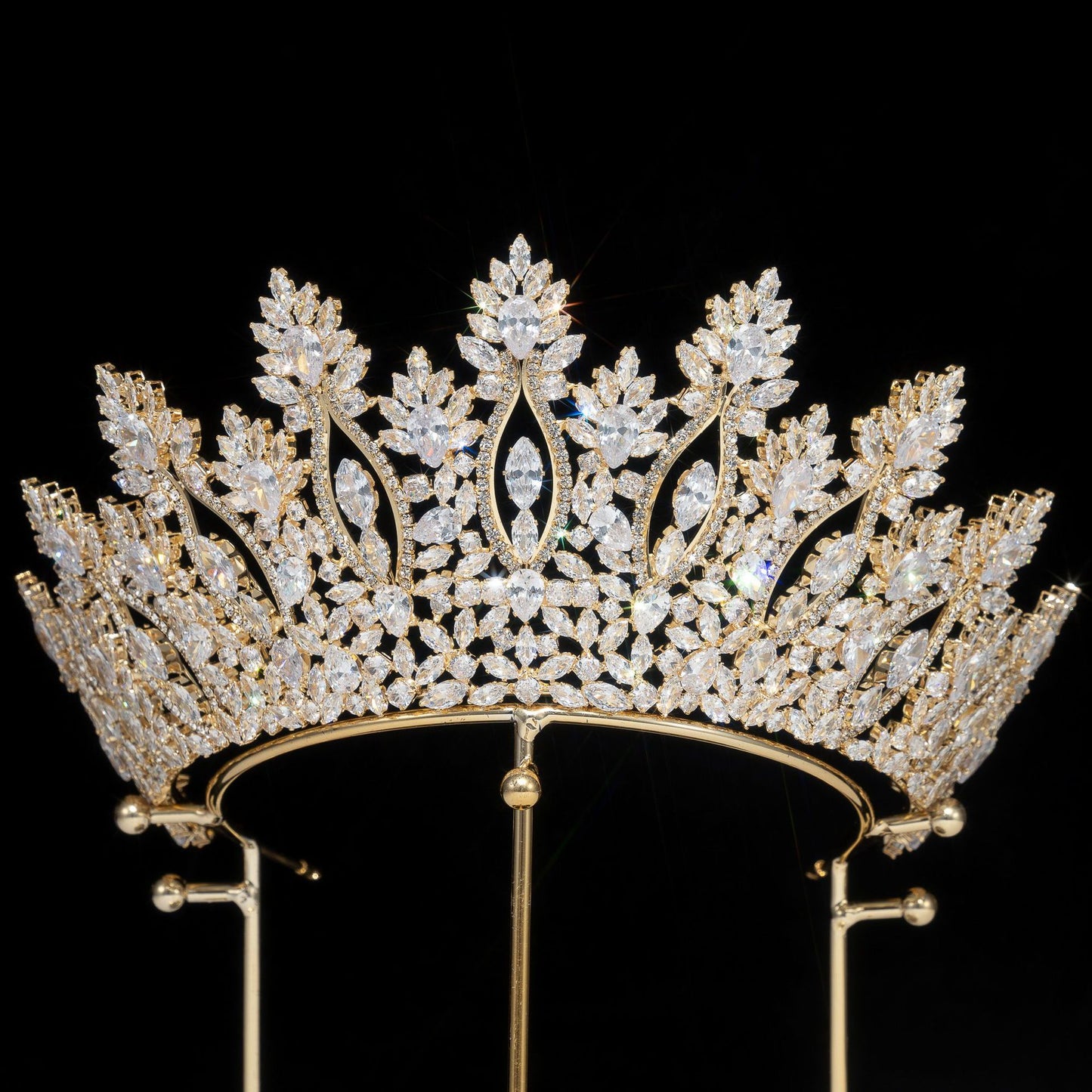 Luxurious Zircon Diamond Crown for Bridal Wedding Bithday Quinceanra