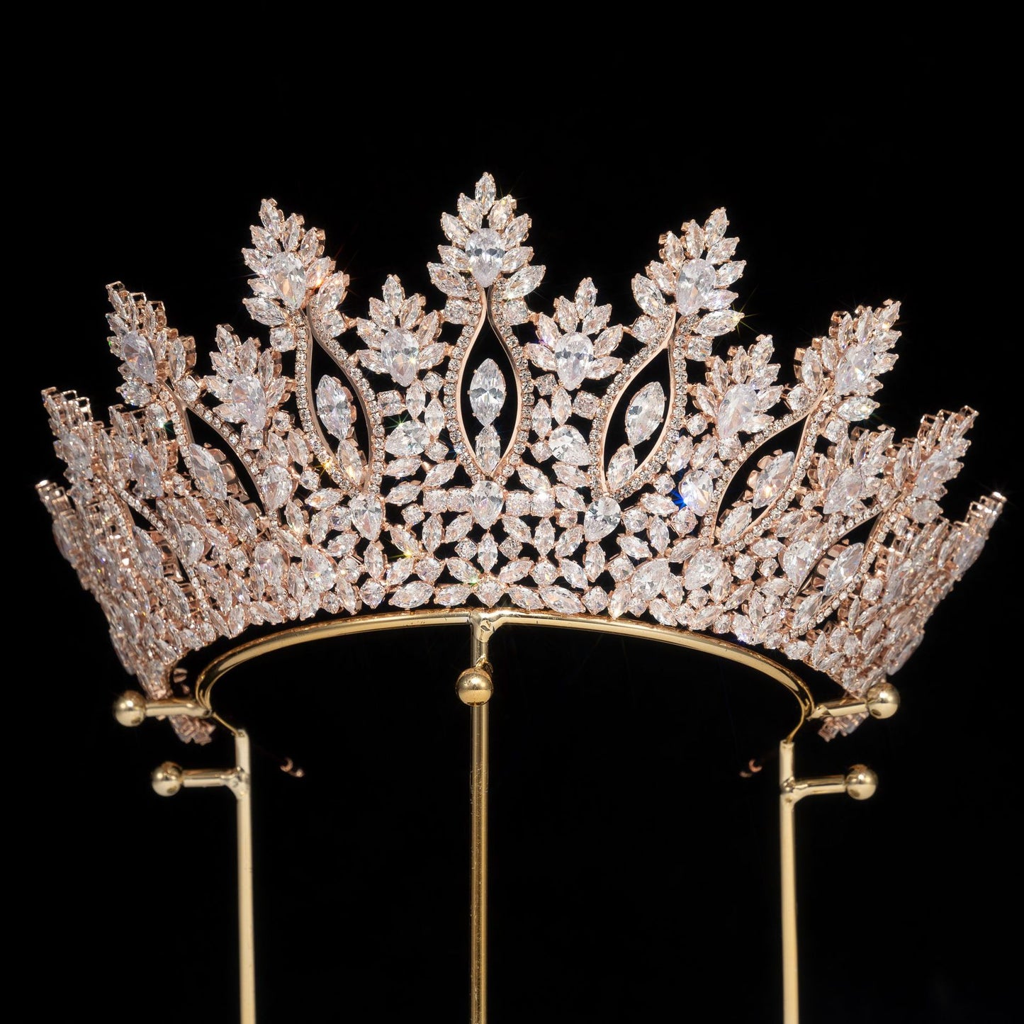 Luxurious Zircon Diamond Crown for Bridal Wedding Bithday Quinceanra