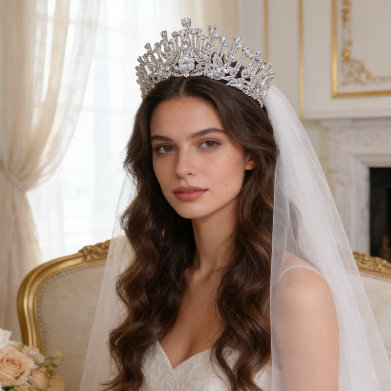 Diamond Rhinestone Crystal Crown for Wedding Gown Birthday Celebrations Bride Tiaras