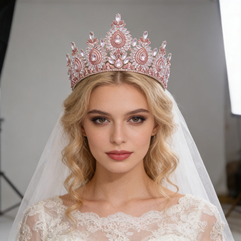 Luxury Baroque Rhinestone Crown Tiaras for Wedding,Quinceanera,Birthday,Sweet 16 age Party