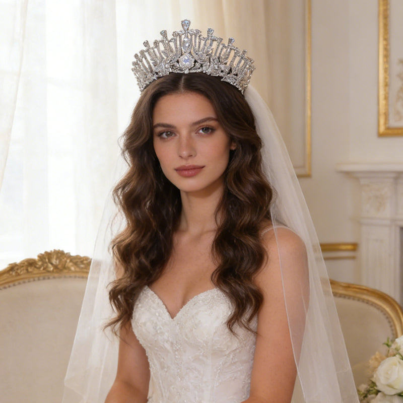 Diamond Rhinestone Crystal Crown for Wedding Gown Birthday Celebrations Bride Tiaras