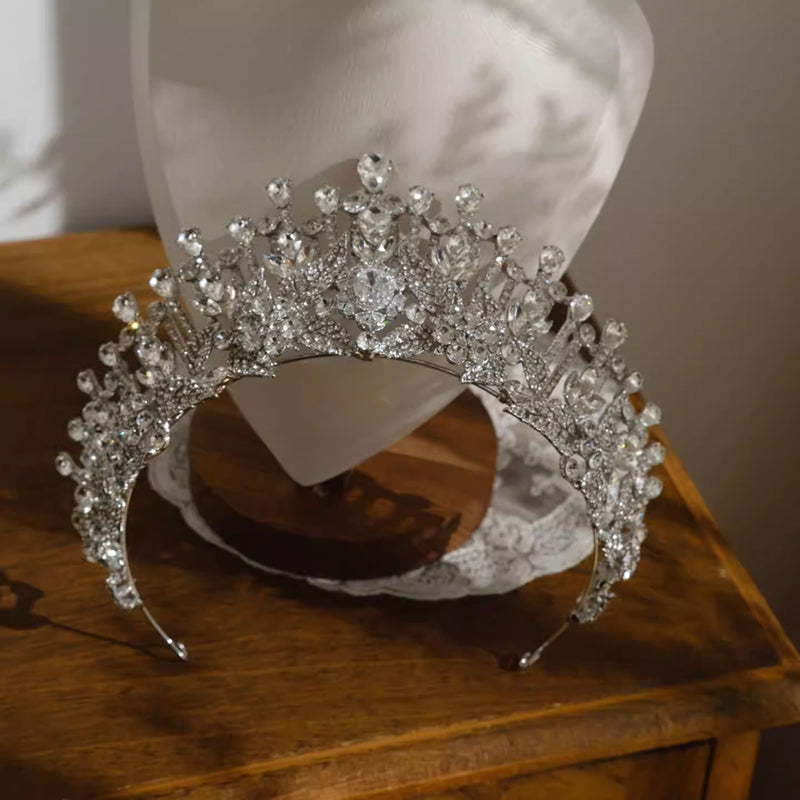Diamond Rhinestone Crystal Crown for Wedding Gown Birthday Celebrations Bride Tiaras