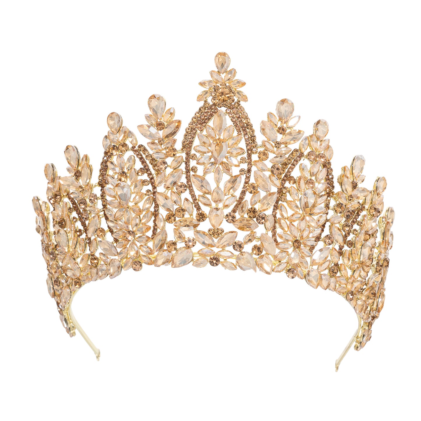 Vintage Rhinestone Crown Tiara Wedding Hair Accessories Princess Head Jewelry