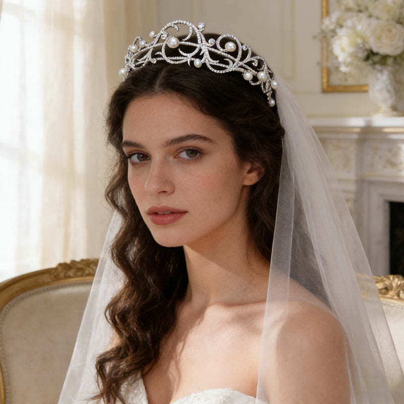 AAA Cubic Zircon Wedding Photo Shooting Zircon Evening Dress Head Accessories