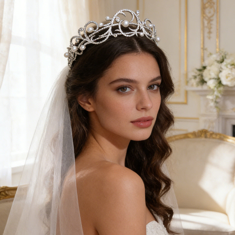 AAA Cubic Zircon Wedding Photo Shooting Zircon Evening Dress Head Accessories