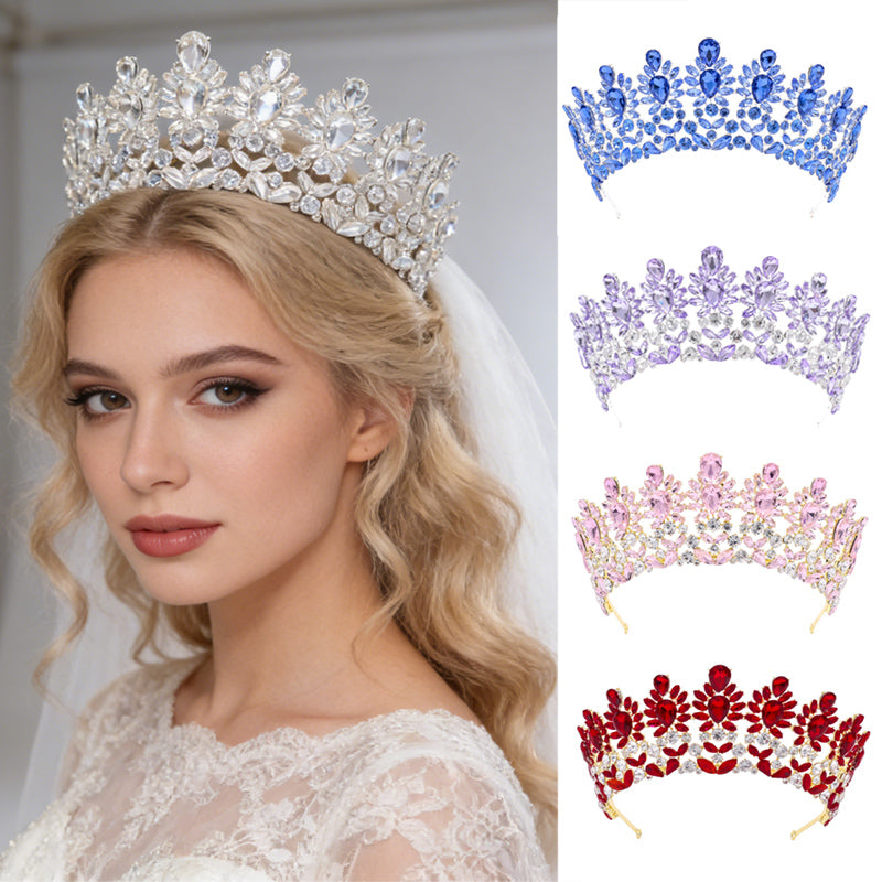 Wedding Baroque Tiara Rhinestone Princess Crowns for Sweet 16 Birthday Quinceanera