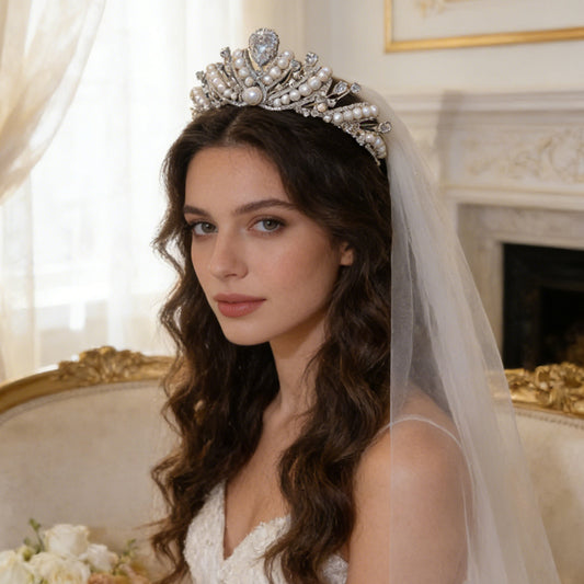 Wedding Crown with Rhinestone for Birthday Coming of Age Party