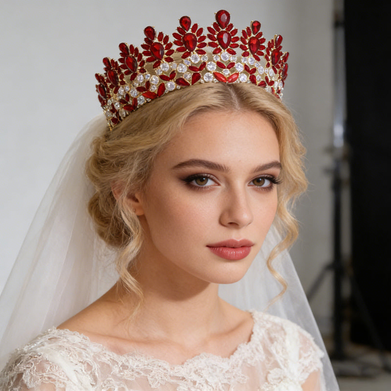 Wedding Baroque Tiara Rhinestone Princess Crowns for Sweet 16 Birthday Quinceanera