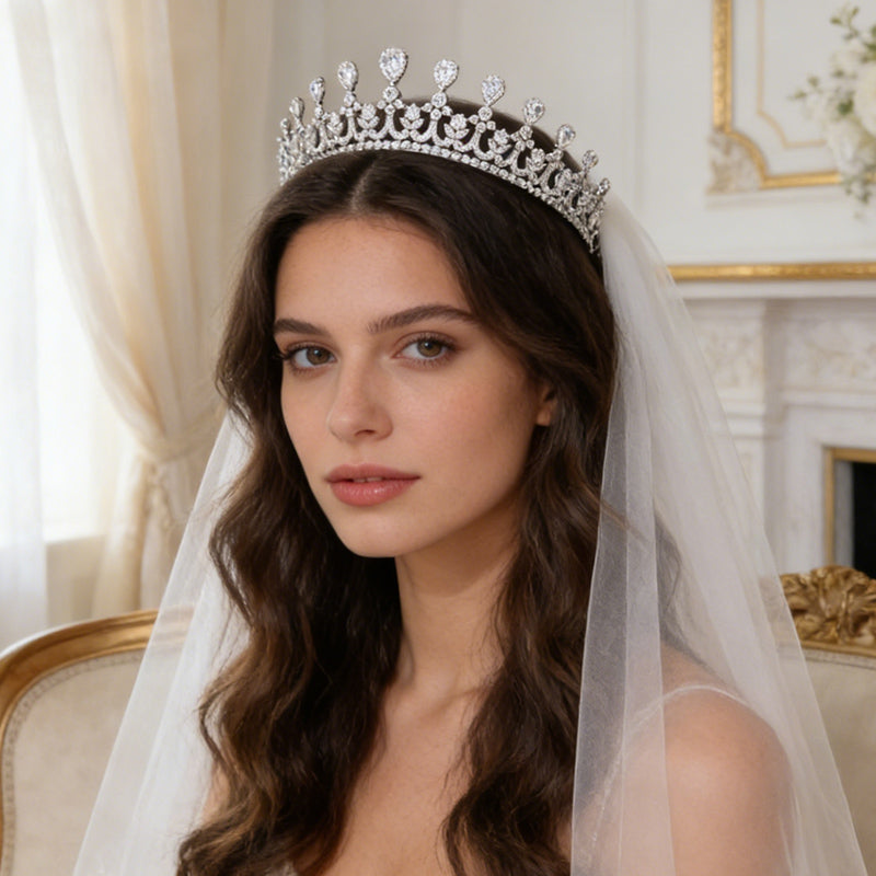 Royal Zircon Wedding Crown Birthday Hair Accessories Tiara