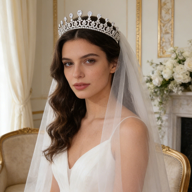 Royal Zircon Wedding Crown Birthday Hair Accessories Tiara