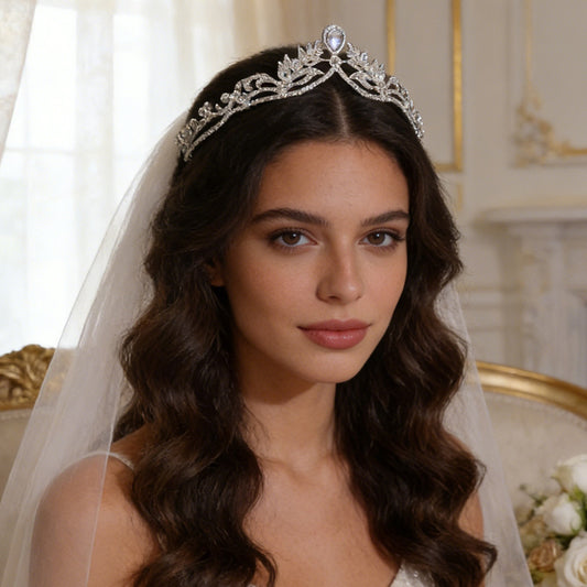 Minimalist Korean-Style Rhinestone Headband Tiara – Elegant Hair Accessory for Daily & Special Occasions