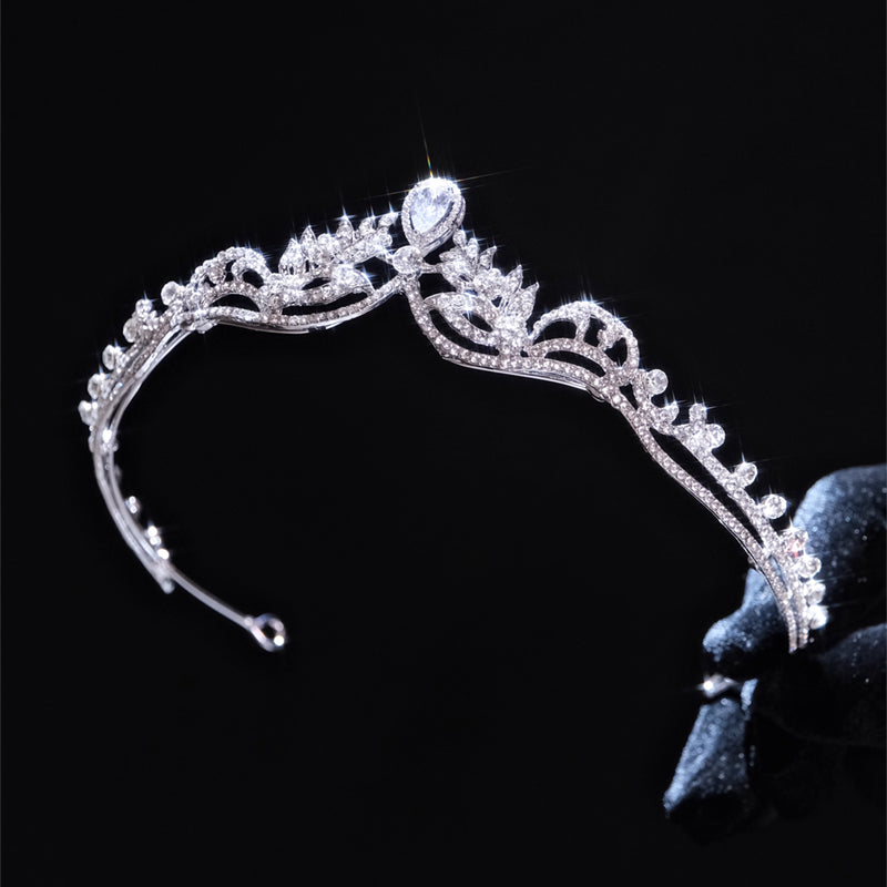 Minimalist Korean-Style Rhinestone Headband Tiara – Elegant Hair Accessory for Daily & Special Occasions