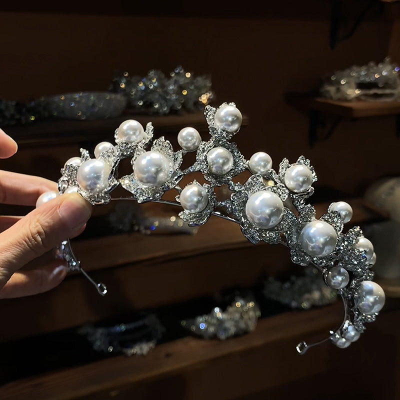 Timeless Pearl Crown Hairband for Wedding,Birthday,Coming of age,Photoshootes