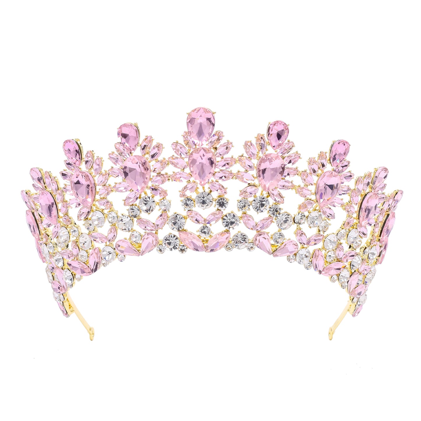 Wedding Baroque Tiara Rhinestone Princess Crowns for Sweet 16 Birthday Quinceanera