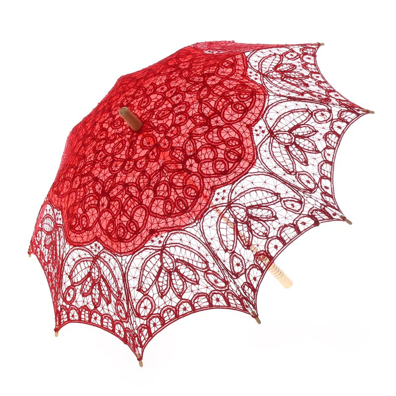 Embroidery Lace Parasols | Elegant Sun Protection for Weddings, Tea Parties & Stylish Strolls