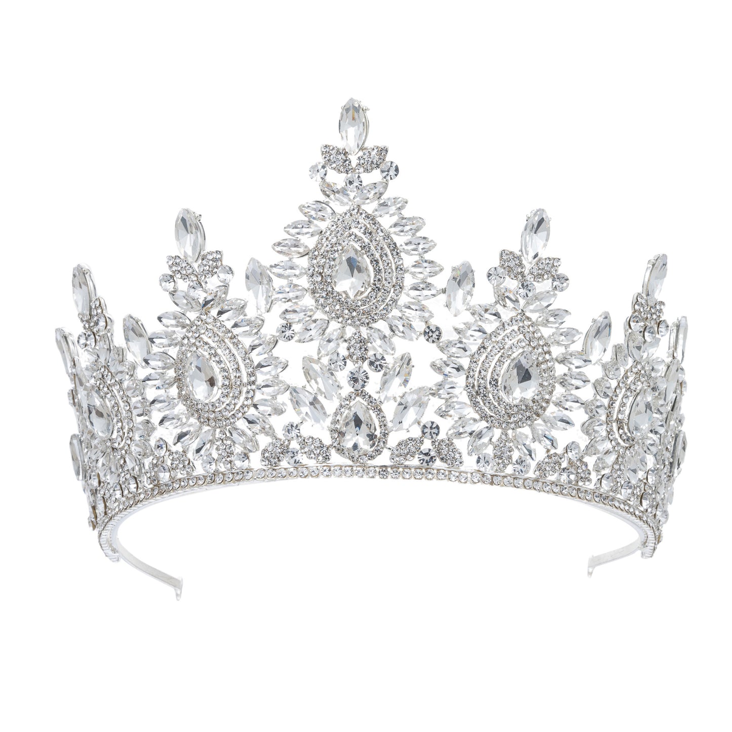 Luxury Baroque Rhinestone Crown Tiaras for Wedding,Quinceanera,Birthday,Sweet 16 age Party