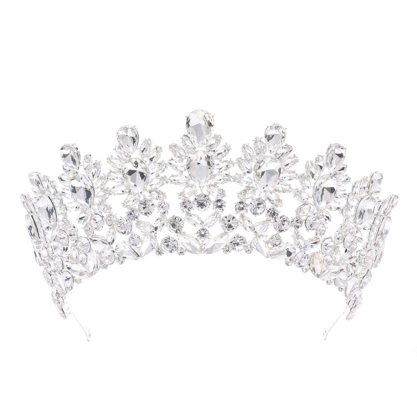 Wedding Baroque Tiara Rhinestone Princess Crowns for Sweet 16 Birthday Quinceanera