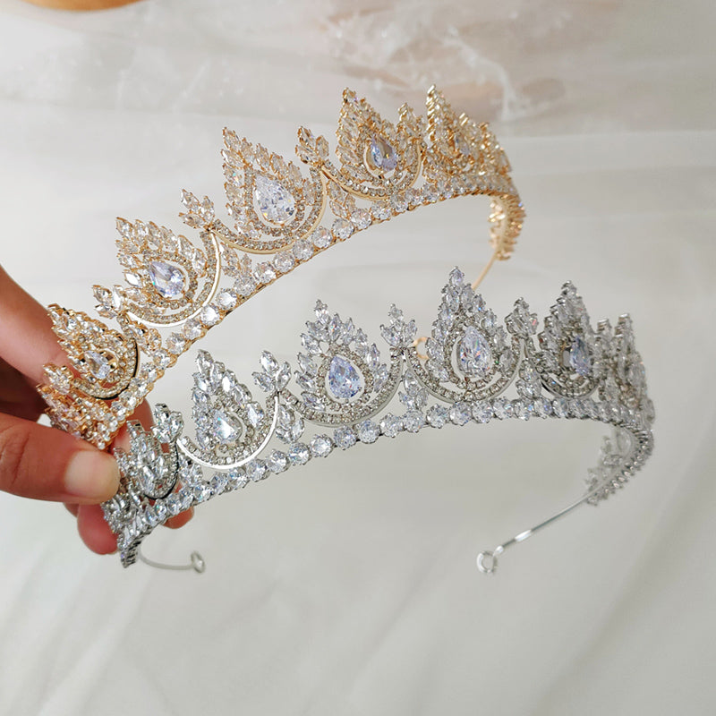 Classic Princess Birthday Engagement Tiara Zircon Crown