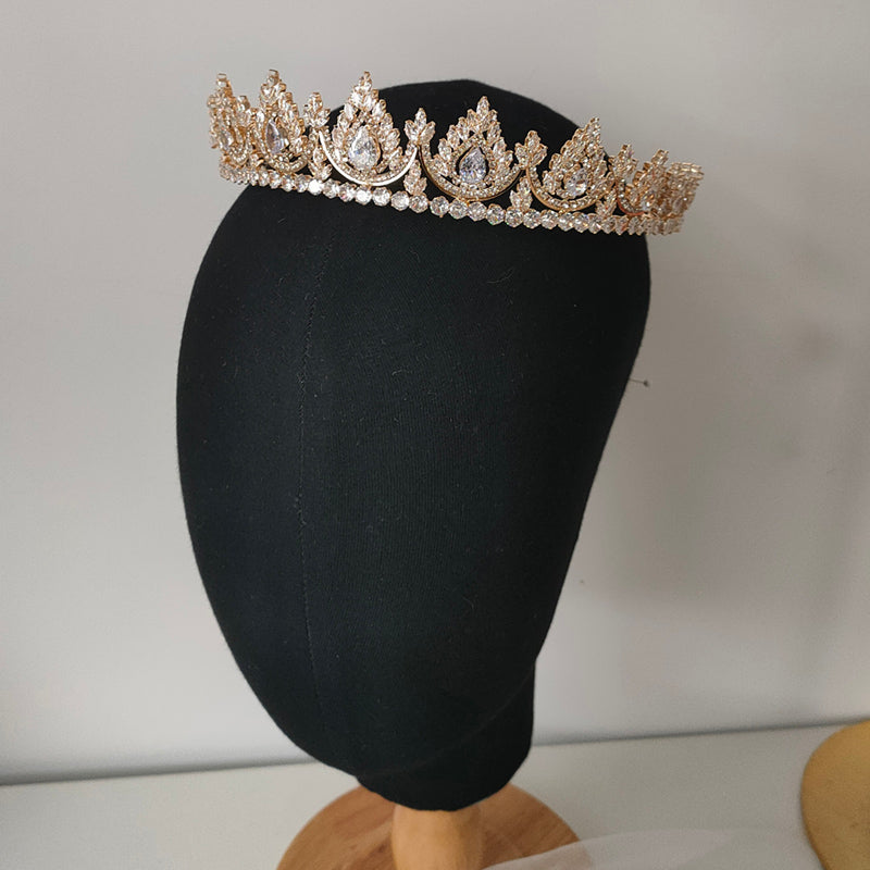 Classic Princess Birthday Engagement Tiara Zircon Crown